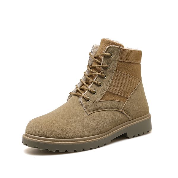 

autumn and winter cotton snow boots mens trend martin shoes plush warm high fashion casual shoes manufacturers wholesale, Black