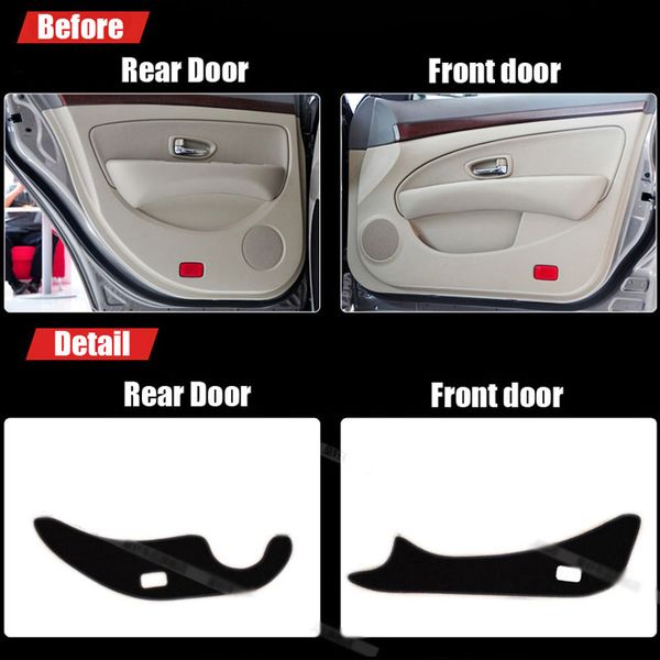 

4pcs fabric door protection mats anti-kick decorative pads for sylphy 2006-2012