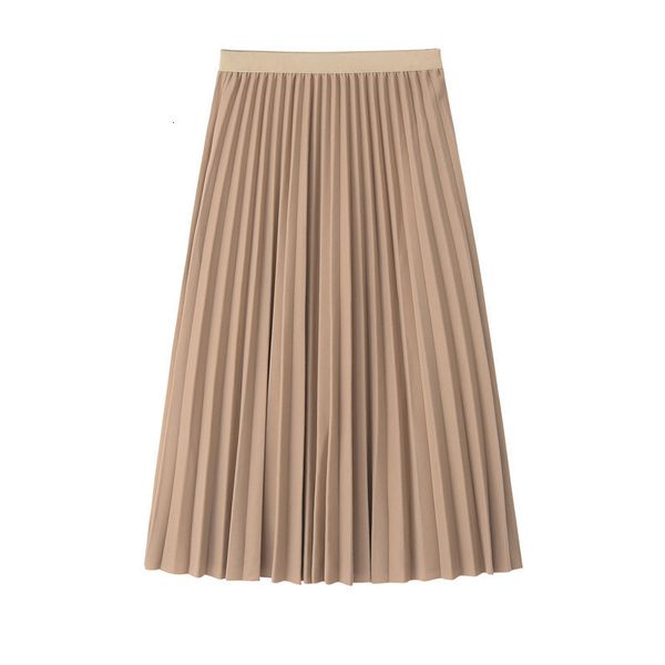 designer pleated midi skirt