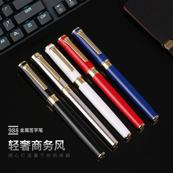 

metallic neuter pen pearl fountain pen business advertising gift, Blue;orange