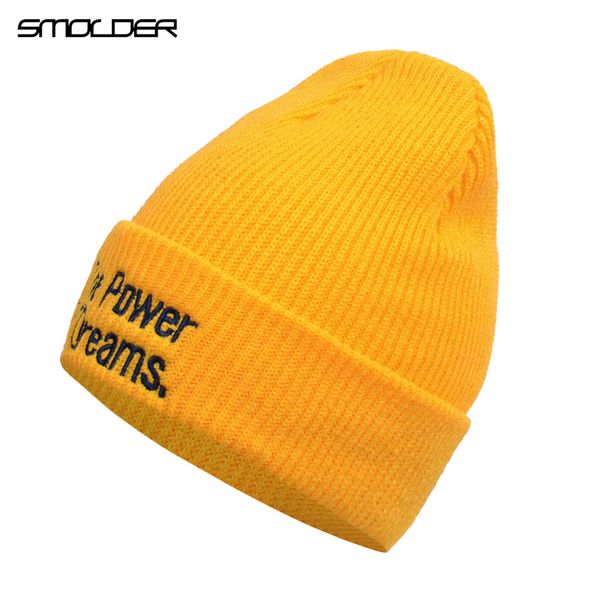 

smolder]embroidery winter man woman caps solid knitted cute hat wool blends soft warm beanie girls boys bonnet cap