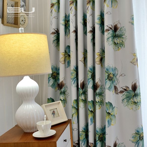 

high precision printing full shading finished curtains window yarn curtains for bedroom and living room blackout