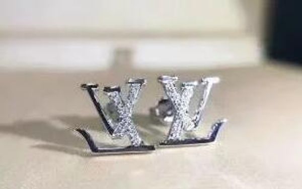 

earrings luxury jewelry fashion women mens earrings hip hop diamond stud earings iced out bling rock punk round wedding gift a71, Golden;silver