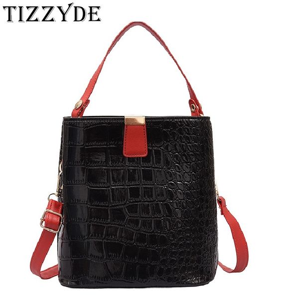

2019 new korean version of the crocodile pattern large capacity female wild simple shoulder fashion handbag bucket bag wwj490
