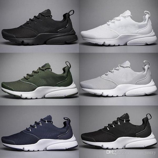 

classic men new fashion presto v3 mens running shoes black white blue army green athletic outdoor shoes sports sneakers size us7-11