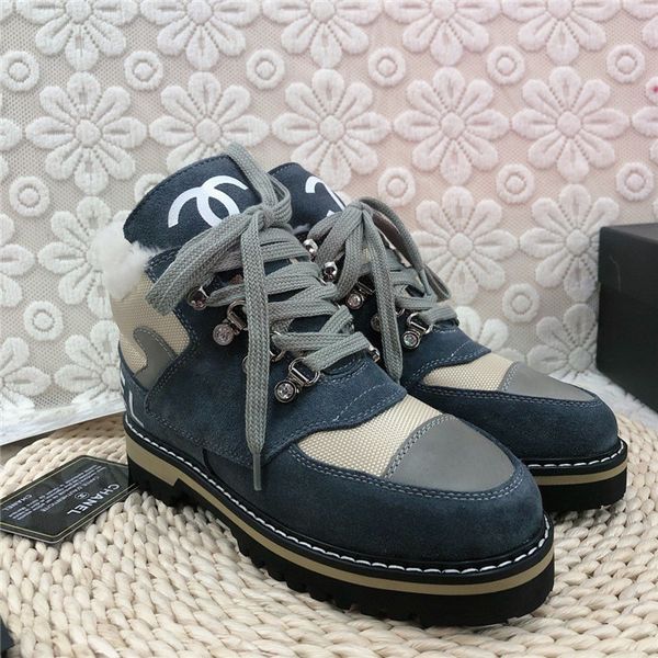 

fast shipping platform couple martin short boots fashion wild plus velvet thick men and women luxury boots size 39-45, Black