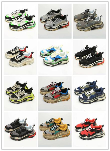 

2020 triple s -20fw men women sports shoesy designer shoes platform sneakers black bred white green grey mens trainer casual vintage shoe