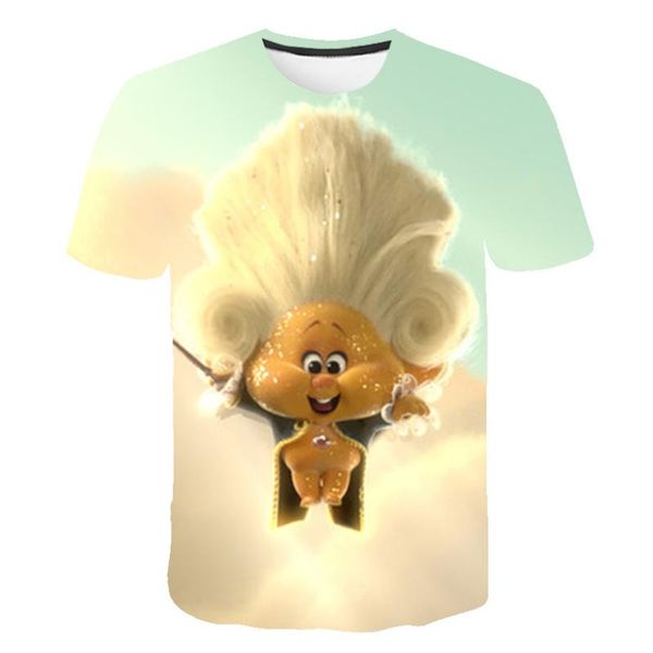 

3d boy magic t-shirt kids print fun t-shirts kids summer clothes furry elf t-shirt, White;black