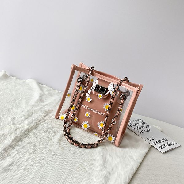 

2020 new handbag women bags clear jelly transparent pvc bag candy color tote bag purses crossbody bolsa