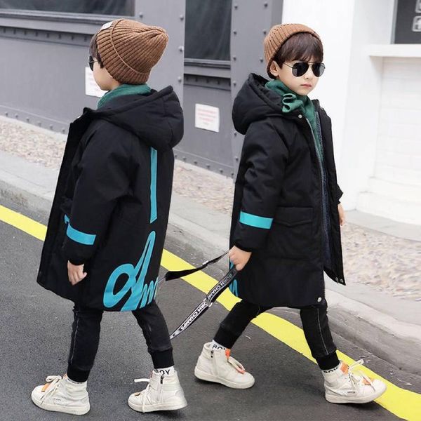 

bitlamb down jackets coat baby boys parka kids warm jackets hooded children fall winter toddler boys parkas outerwear 4-13 year, Blue;gray