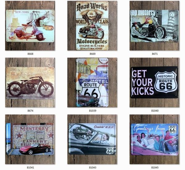 

классический маршрут 66 фото живопись налет металл vintage style home decor coffee bar тарелки украшения урожай олово знаки 2019 wholesae