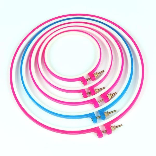 

12.5-29 cm plastic frame embroidery hoop ring diy needlecraft cross stitch machine round loop hand color random, Black