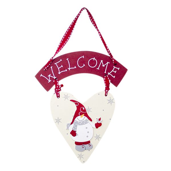 

christmas wooden door hanging decor xmas tree closet hollow heart shape pendant home door window decor