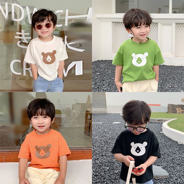 

2020 boys summer t-shirt children printed round neck short sleeve top, Blue