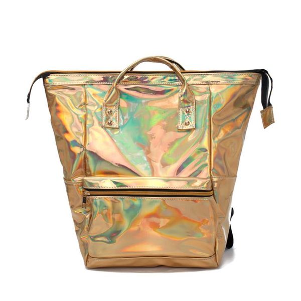 

2019 new women girls holographic backpack shoulder school bookbag travel bag rucksack