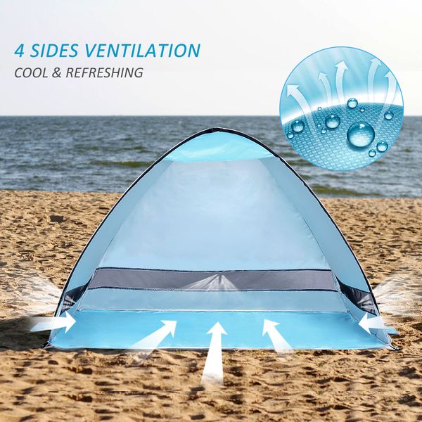 

new lightweight beach tent instant pop up tent uv protection camping tent for fishing travel sun shelter sunshade canopy