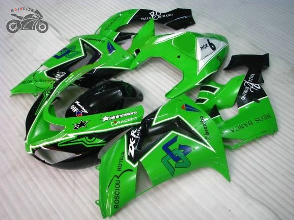 Parti cinesi personalizzate gratuite della carenatura per KAWASAKI Ninja 2006 2007 ZX10R moto carene in plastica ABS set ZX 10R 06 07 ZX-RR ZX-10R