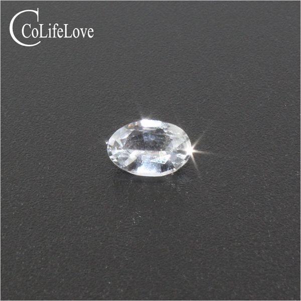 100% Real Natural Safira Branca Solta Gemstone 4 mm * 6 mm vs Grau White Sapphire Gemstone para Jewelry Maker