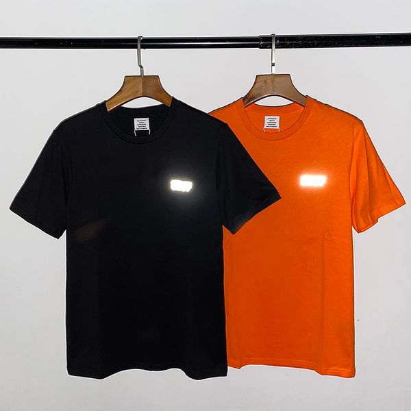 

2020 20ss 3m reflective print t shirt men women couple summer vlones casual street t-shirt designer t shirts hip hop tees, White;black