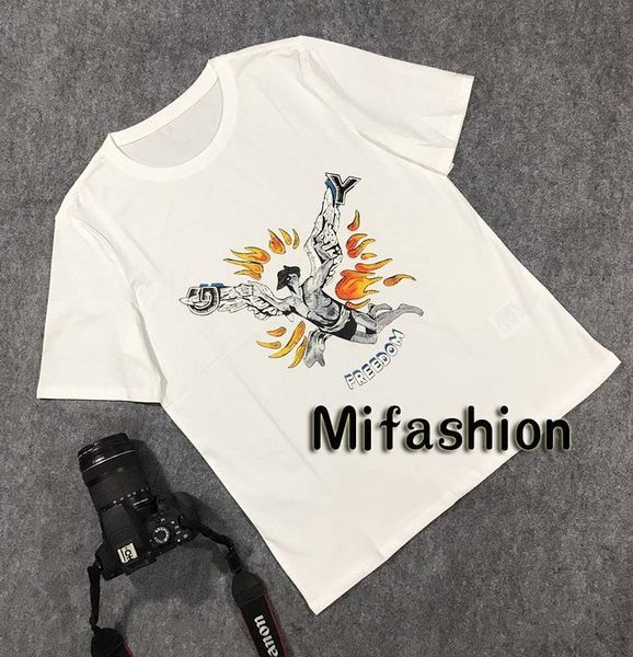 

2020 summer luxury europe france paris icarus bird tshirt fashion men women t shirt casual cotton tee top, White;black