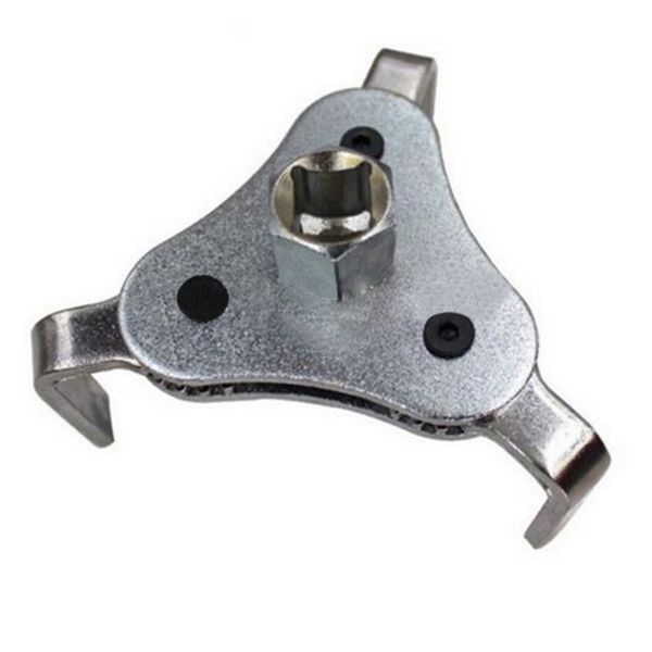 

silver adjustable two way oil filter gear wrench steel hand tool with 3 jaw remover universal car trucks repair tools