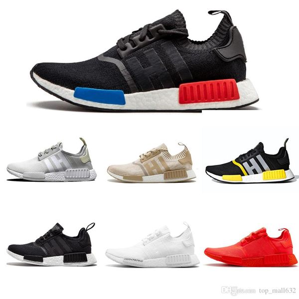 

new nmd runner r1 mesh salmon talc cream olive triple black men women running shoes sneakers nmd runner primeknit shoes eur 36-45