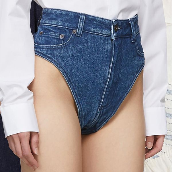 

women holes high waist zipped denim skinny fit mini shorts jeans pants, Blue