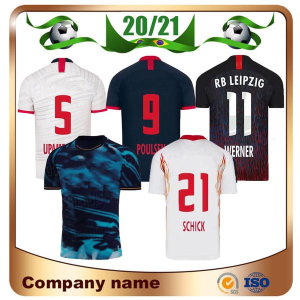 

2020 cl version black soccer jerseys 20/21 bundesliga league club sabitzer werner soccer shirts poulsen nkunku football uniforms, Black;yellow