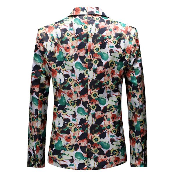 

wish aliexpress men new style printed suit, White;black