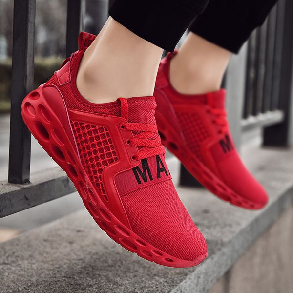 

baideng men running shoes red cushioning breathable sports shoes for male female lightweight couple zapatos hombre