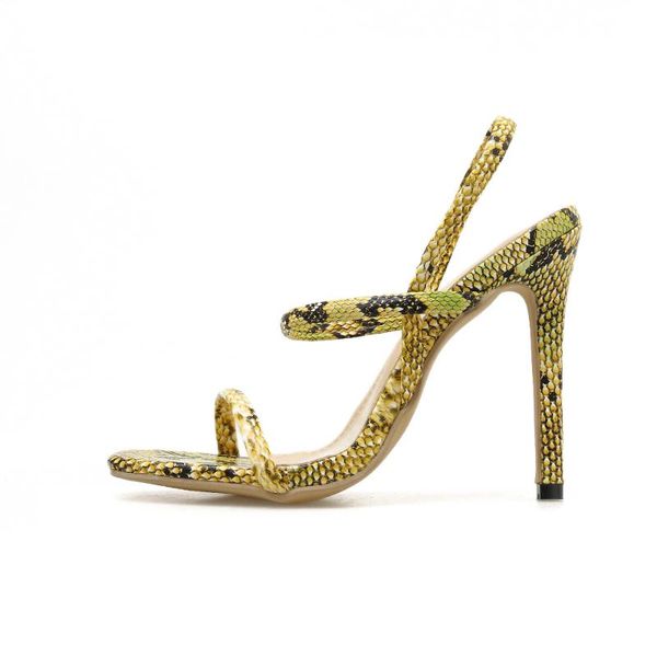 

elisabettang сандалии обувь женские летние высокие каблуки змеиный принт sexy club насосы мода zapatos de mujer стилет сандалии дамы, Black