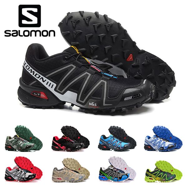 

2019 Salomon Speed ​​cross 3 III CS Trail Кроссовки для Мужчин Женщин черный красный синий Открыт