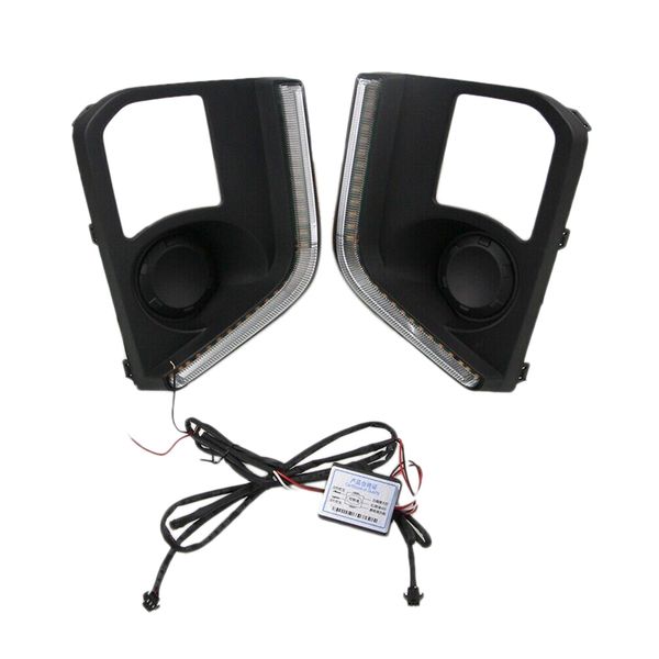 

pair led daytime running light drl yellow turn for mitsubishi triton l200 2020