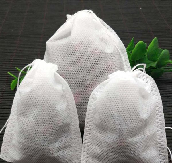 

100pcs/pack teabags 5.5 x 7cm fabric empty scented tea bags with string heal seal filter for herb loose tea bolsas