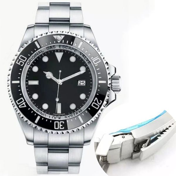 

2020 men mens watch deep ceramic bezel sea-dweller 126660 balck 44 mm stanless steel lock clasp automatic mechanical watches wristwatches, Slivery;brown