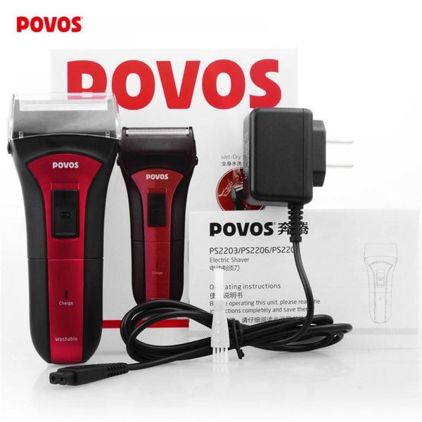 

povos men rechargeable electric shaver fully body washable single blade electric razor foil shaver ipx4 ps2203