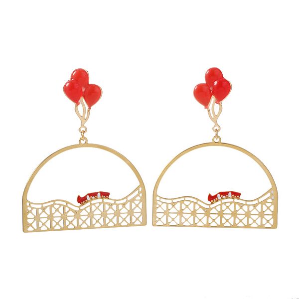 

enamel glaze copper earrings ear, Silver