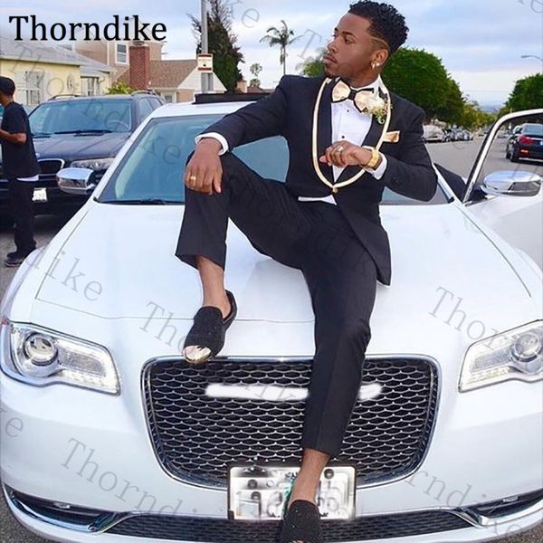 

thorndike men suits 2 pieces sets suit slim fit business suits groom champagne tuxedos for formal wedding suit (blazer+pants, White;black