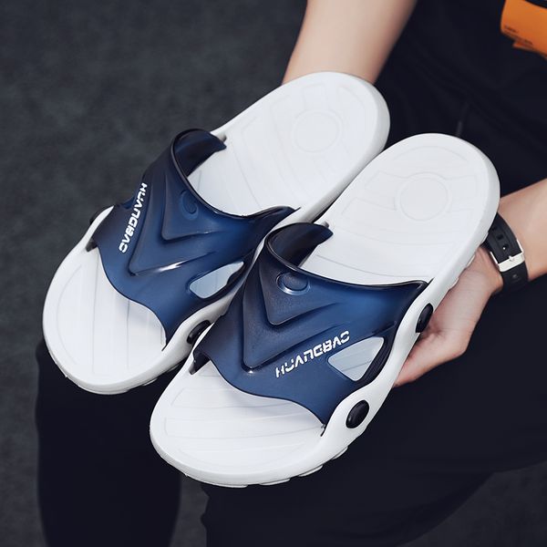 

2020 лета мужчина комнаты открытого тапочки удобный мужской пляж крытые сандалии мода тапочки главного покрытие пол вьетнамка, Black