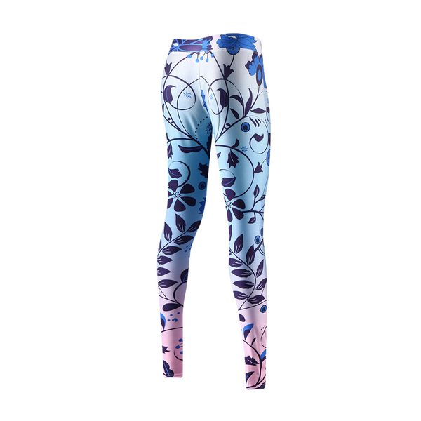 

2019 new style casual sports leggings quick-dry tight-fit running yoga pants gradient digital printing k573, Black