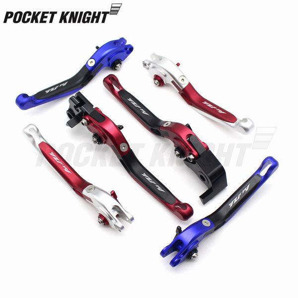 

brake clutch lever for yamaha yzfr1 yzf-r1 2009-2014 blue+silver motorcycle adjustable folding extendable logo yzf r1
