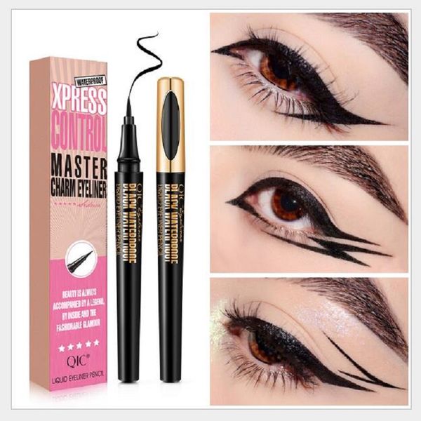 

qic black liquid eyeliner fast/quick dry eye liner pen long-lasting waterproof pencil set makeup eye cosmetic tool