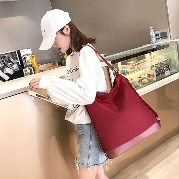 

women mom waterproof shoulder bag solid color travel bag with adjustable straps sale-wt