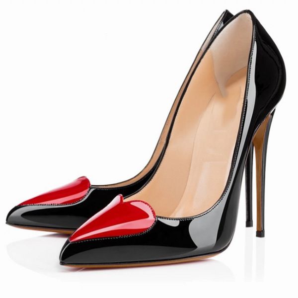 2019 senhoras mulheres bombas de salto alto sapatos mulher vestido de festa de casamento OL apontou toe sapato stiletto Heart-shaped