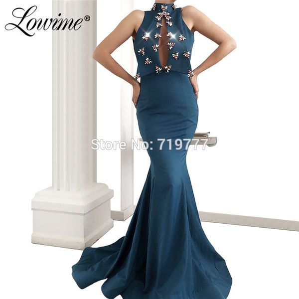

mermaid celebrity evening dresses 2019 red carpet party dress high neck beaded long prom gowns vestido de festa custom made, White;black
