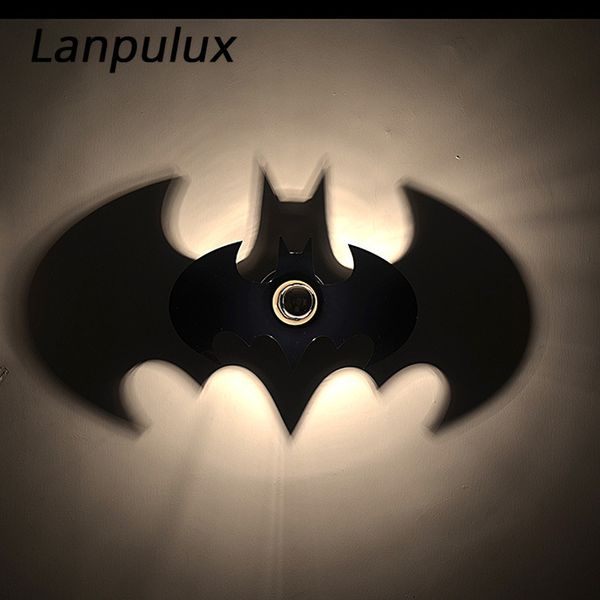 

hinnixy bat shadow wall lamp angel wings led boy bedroom bedside aisle lights children's room cartoon decor lighting fixtures