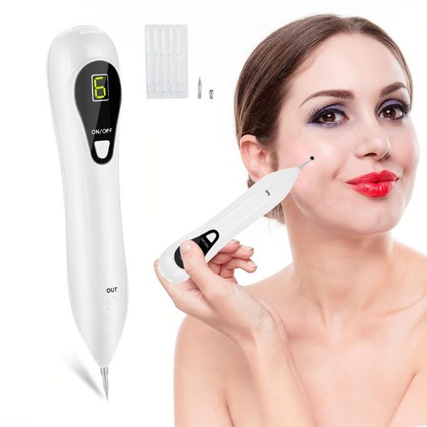 

6 level lcd skin mole remove machine dark spot remover for face wart tattoo remaval pen freckle moles pen home beauty instrument