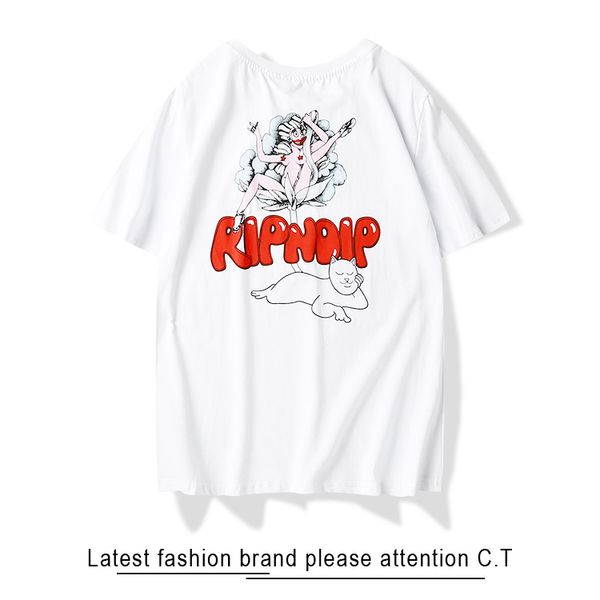 

20s / ripndip ретро-дизайнер летних мужчин продажи бутики ctide письмо прилива фуфайки воздуха продажа вышитых платформы luminous частного з, White;black