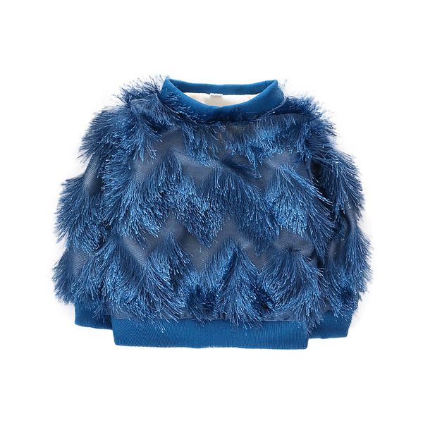 

sweaters girls clothing autumn and winter new korean fashion loose female baby tassel hair sweater coat christmas baby clothes, Black