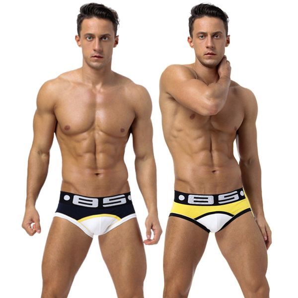 

2020 new arrival men's underwear men briefs men's brief breathable slip male panties male brief, Black;white